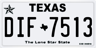 TX license plate DIF7513
