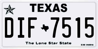 TX license plate DIF7515