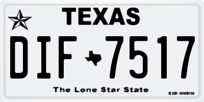 TX license plate DIF7517