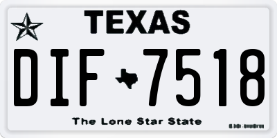 TX license plate DIF7518