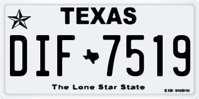 TX license plate DIF7519
