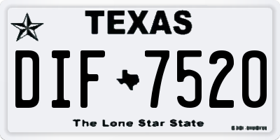 TX license plate DIF7520