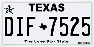 TX license plate DIF7525