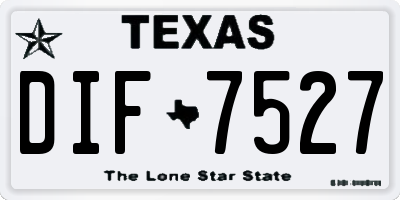 TX license plate DIF7527