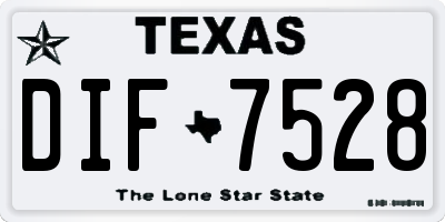 TX license plate DIF7528