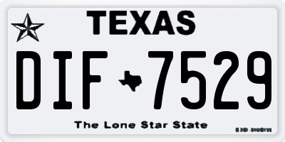 TX license plate DIF7529