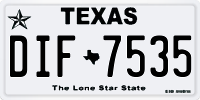 TX license plate DIF7535