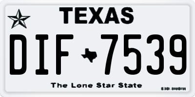 TX license plate DIF7539