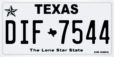 TX license plate DIF7544