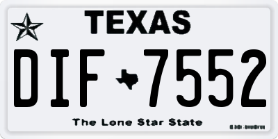 TX license plate DIF7552
