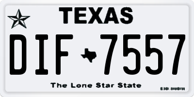 TX license plate DIF7557