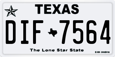 TX license plate DIF7564
