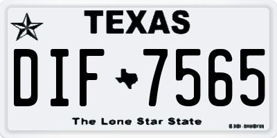 TX license plate DIF7565