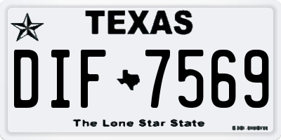 TX license plate DIF7569