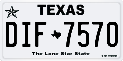 TX license plate DIF7570