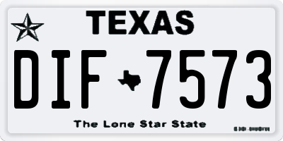 TX license plate DIF7573