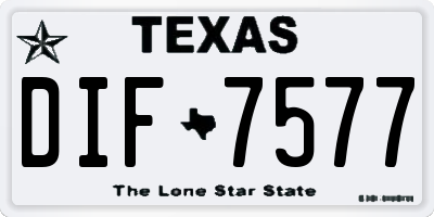 TX license plate DIF7577