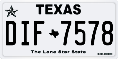 TX license plate DIF7578