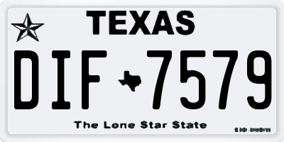 TX license plate DIF7579