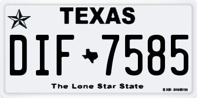 TX license plate DIF7585
