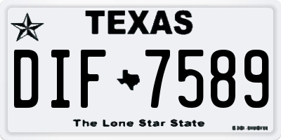 TX license plate DIF7589