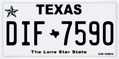 TX license plate DIF7590