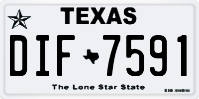 TX license plate DIF7591
