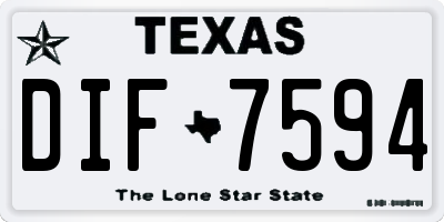 TX license plate DIF7594