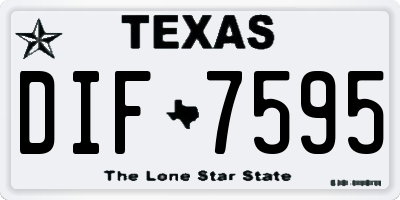 TX license plate DIF7595