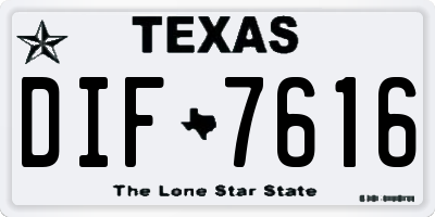 TX license plate DIF7616