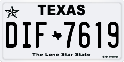 TX license plate DIF7619