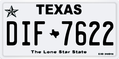 TX license plate DIF7622
