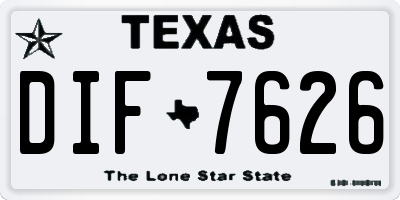 TX license plate DIF7626