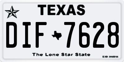 TX license plate DIF7628