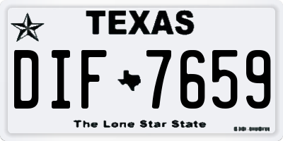 TX license plate DIF7659