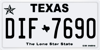 TX license plate DIF7690