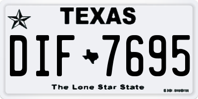 TX license plate DIF7695