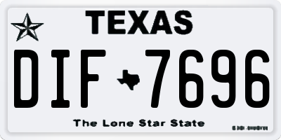 TX license plate DIF7696