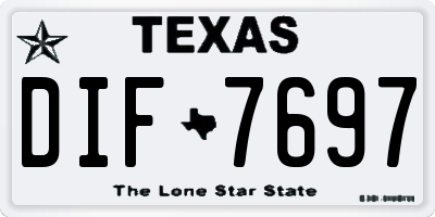 TX license plate DIF7697