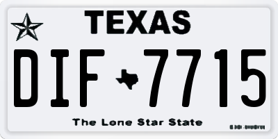 TX license plate DIF7715