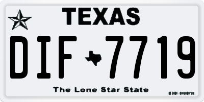 TX license plate DIF7719
