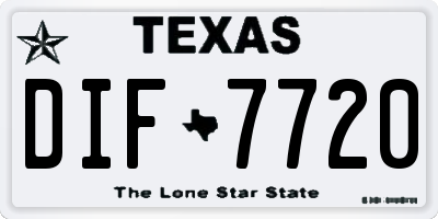 TX license plate DIF7720
