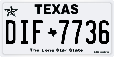 TX license plate DIF7736