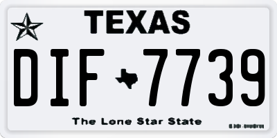 TX license plate DIF7739