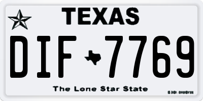 TX license plate DIF7769