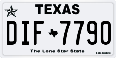 TX license plate DIF7790