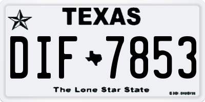TX license plate DIF7853