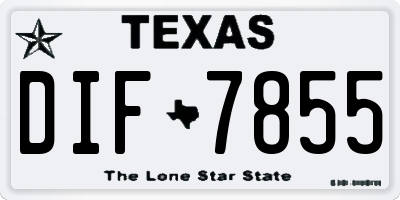 TX license plate DIF7855