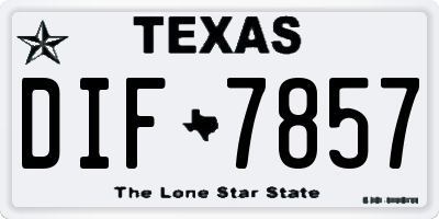 TX license plate DIF7857