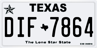 TX license plate DIF7864